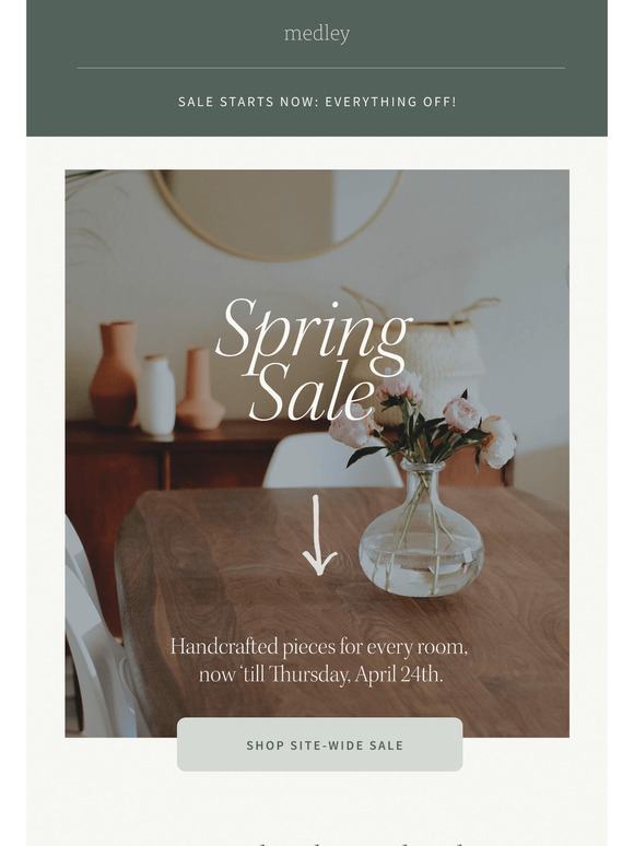 Spring Sale starts now!