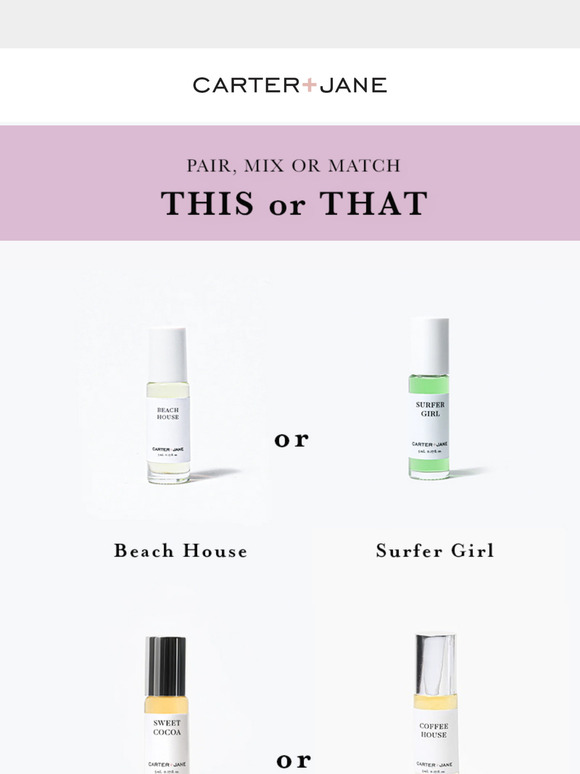 This or That - Mix & Match: Our Must-Have Aromas
