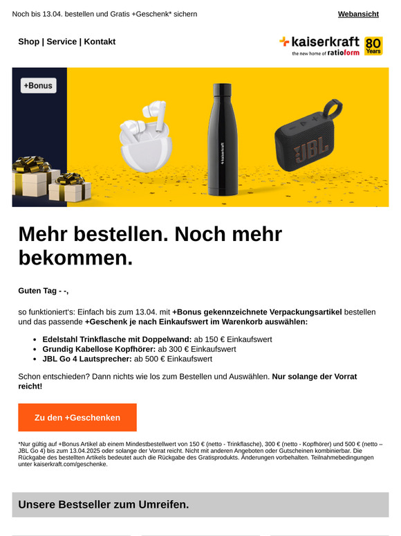 Sie verpassen gerade Ihr Wunschgeschenk!