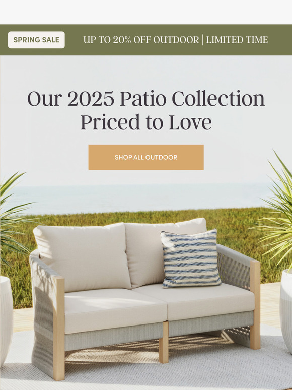 2025 Outdoor Collection–Now Up to 20% Off! 🌿