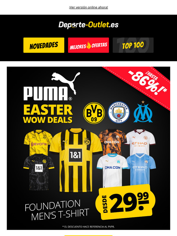 BVB, ManCity y Marseille ⚽😱 ¡Baja la mercancía PUMA desde 29,99 €!