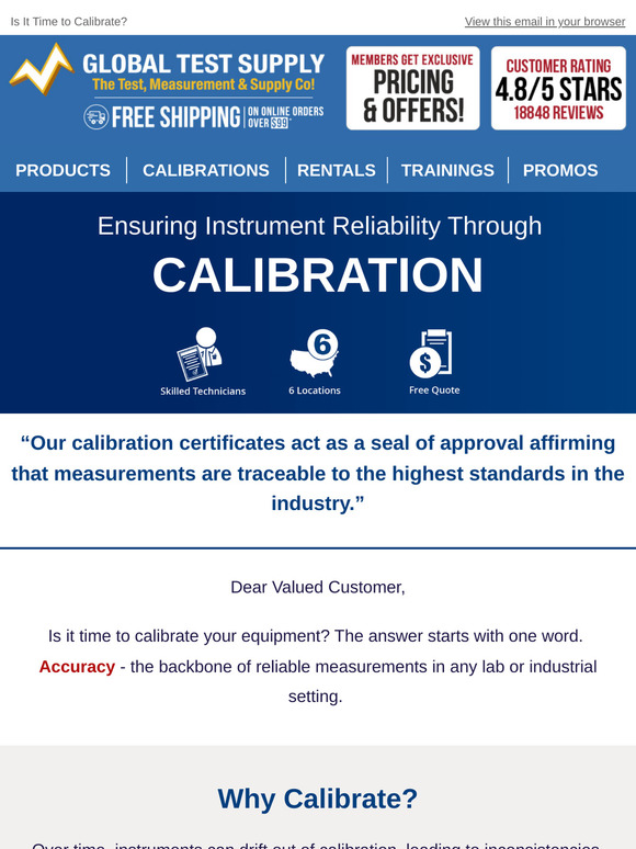 Are Your Instruments Giving Accurate Readings ?