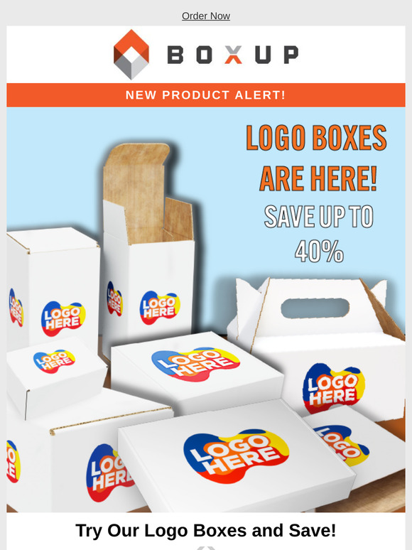 New Logo Boxes! Up to 40% Off!