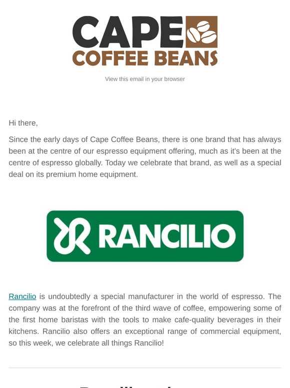 Reasons To Love Rancilio