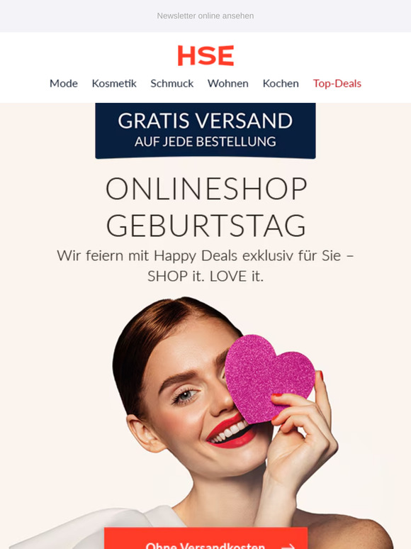 Onlineshop Geburtstag: Jubiläumsspecials für Sie
