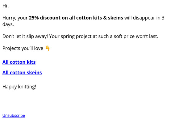 Quick reminder: Enjoy 25% Off Cotton 🤗