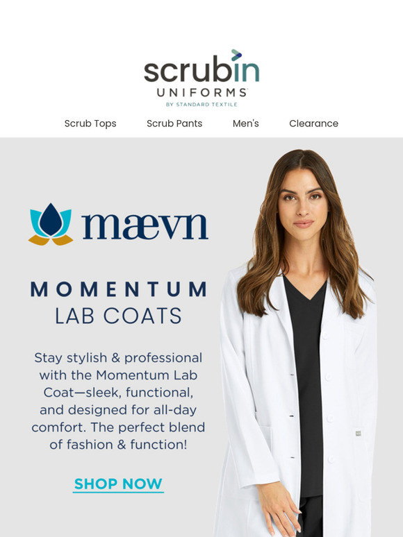 Professional. Polished. Momentum Lab Coats.