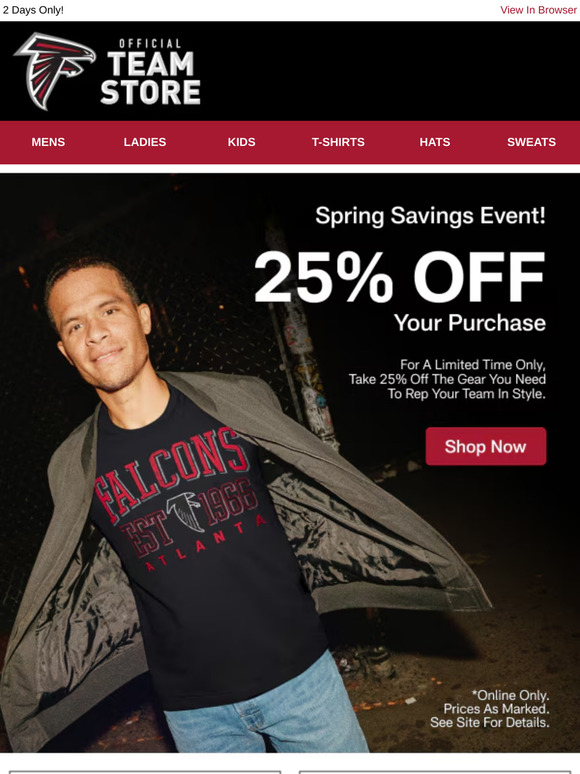 25% Off To Freshen Your Fan Gear