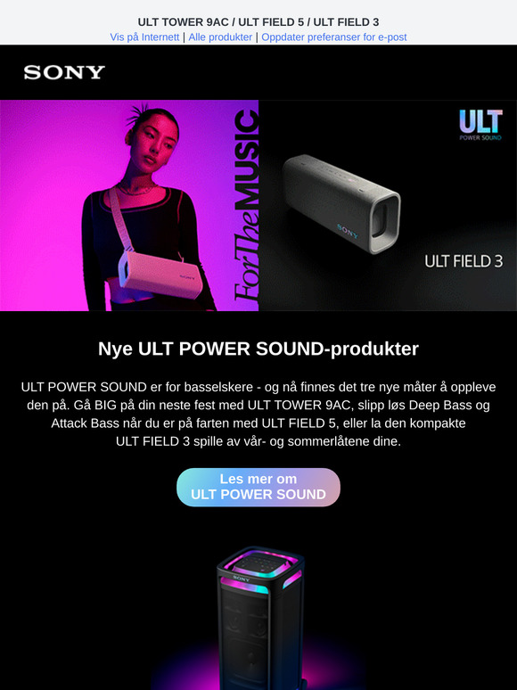 🔊 De nyeste produktene i ULT POWER SOUND-serien.