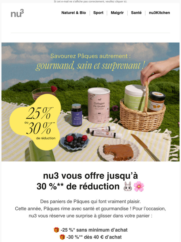 Jusqu’à -30 % sur vos produits préférés 🌸🐰