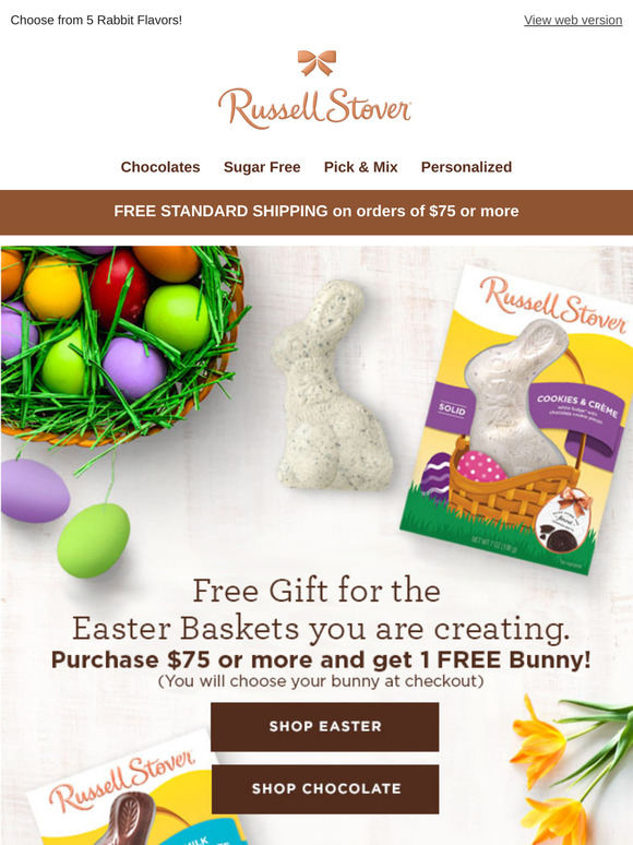 Free Easter Bunny with purchase of $75+!🐰