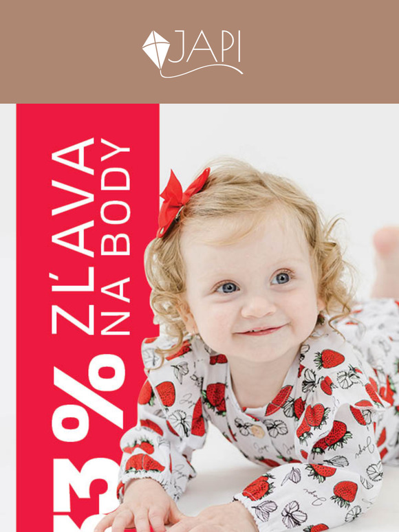 👶 Nová akcia na detské body – 33 % zľava pre vás!