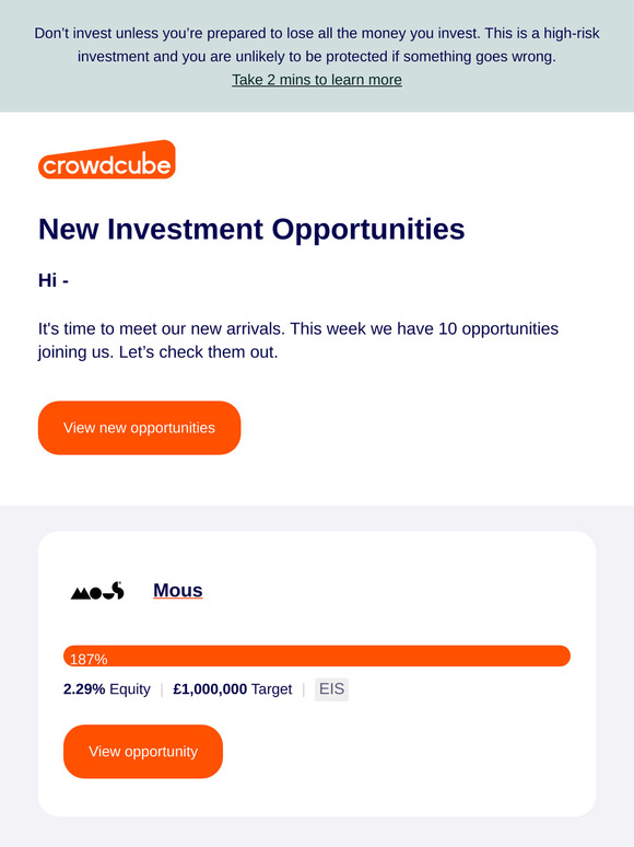New Investment Opportunities