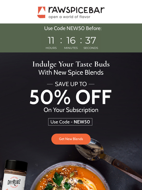 Don't miss up to 50% Off with new blends!