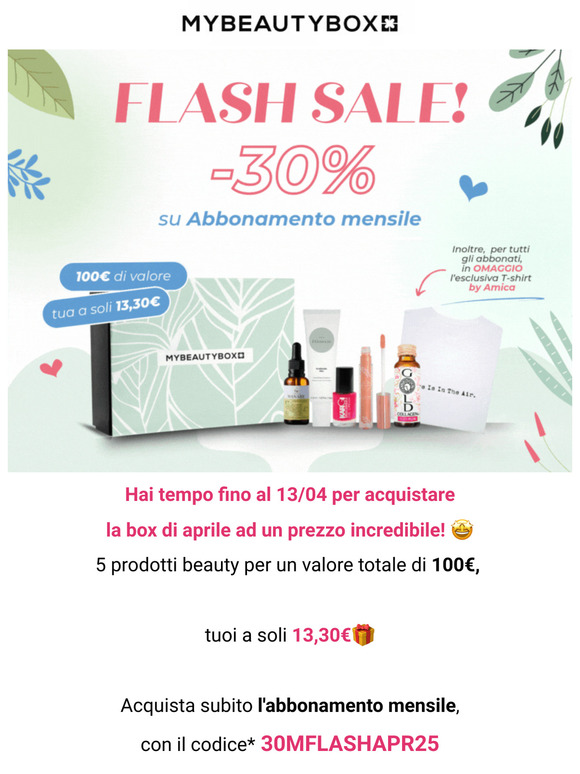100€ di prodotti beauty a soli 13,30€ 😱