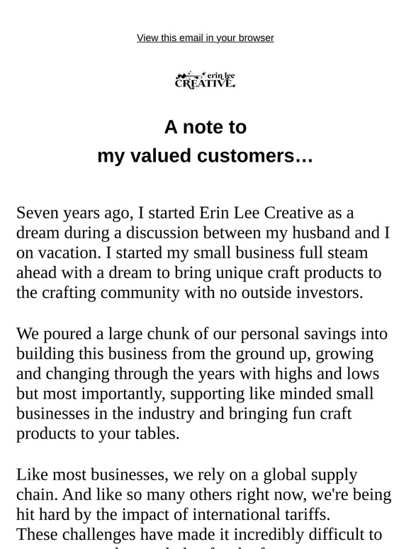 A Note To My Customers 🖤