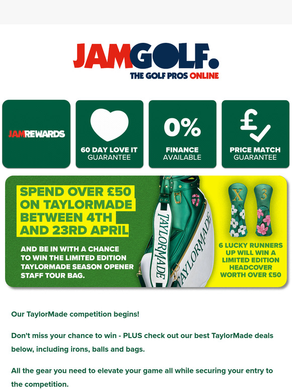 Win a limited edition TaylorMade tour bag!