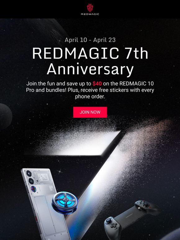 🤩REDMAGIC 7th Anniversary – Save up to $40 on the REDMAGIC 10 Pro & bundles!