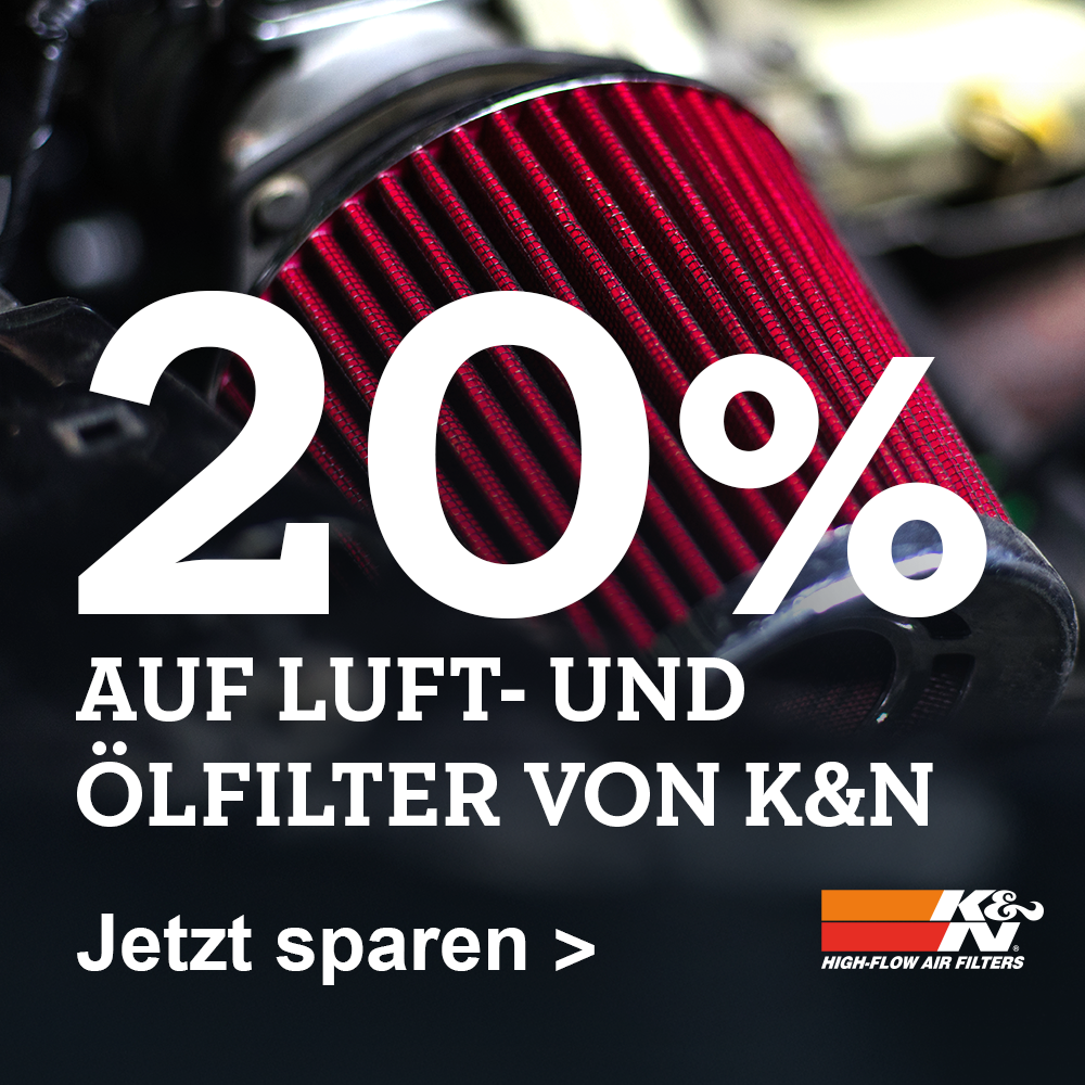 20% auf Luft- und Ölfilter von K&N