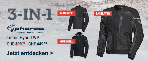 3-in-1: Pharao Treton Hybrid WP Textiljacke Schwarz