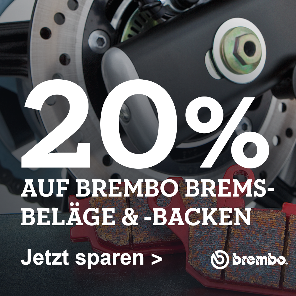20% auf Brembo Bremsbeläge und -backen