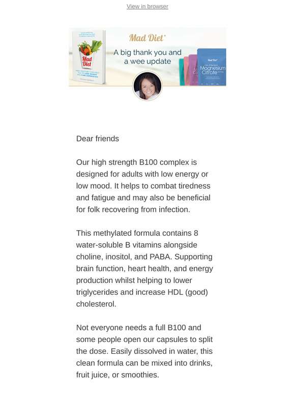 Reminder: HALF PRICE B VITAMINS!