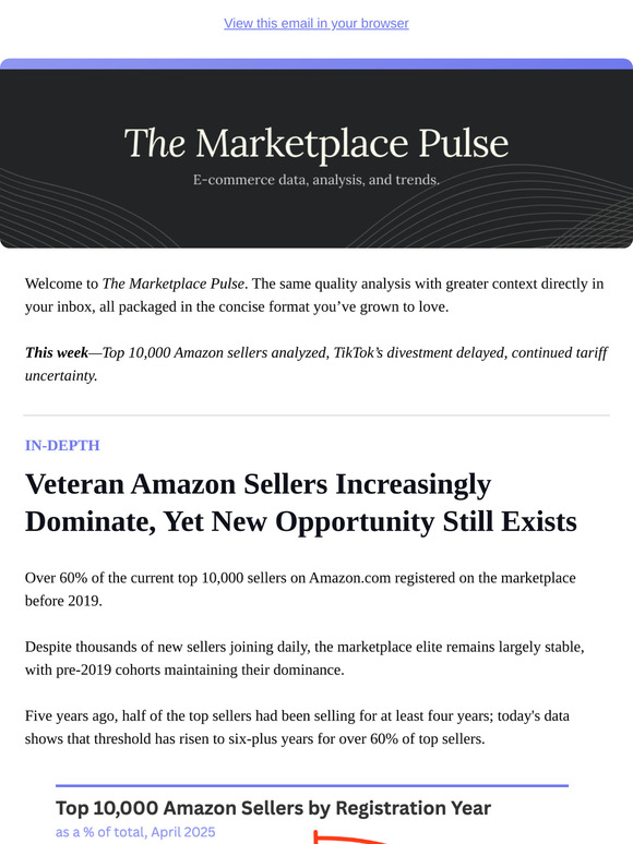 Veteran Amazon Sellers Increasingly Dominate