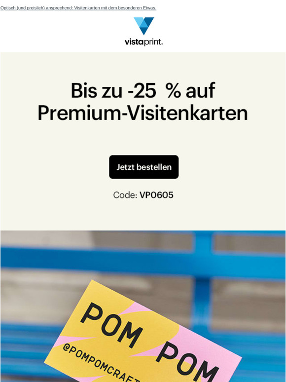 Bis zu -25 % auf Premium-Visitenkarten 🤩