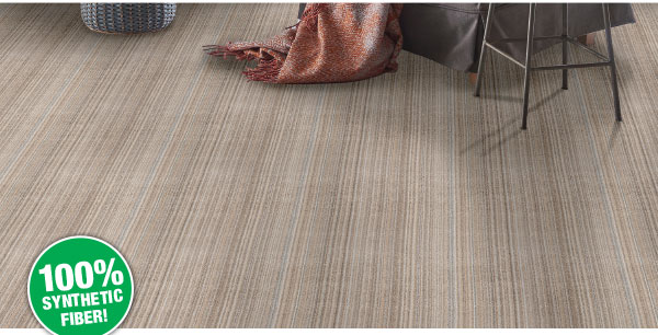 12' Wide Vivid Natural Stripe Carpet - ONLY 39¢ per sq. ft. After Rebate!*