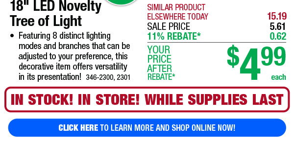 18" LED Novelty Tree of Light - Click Here