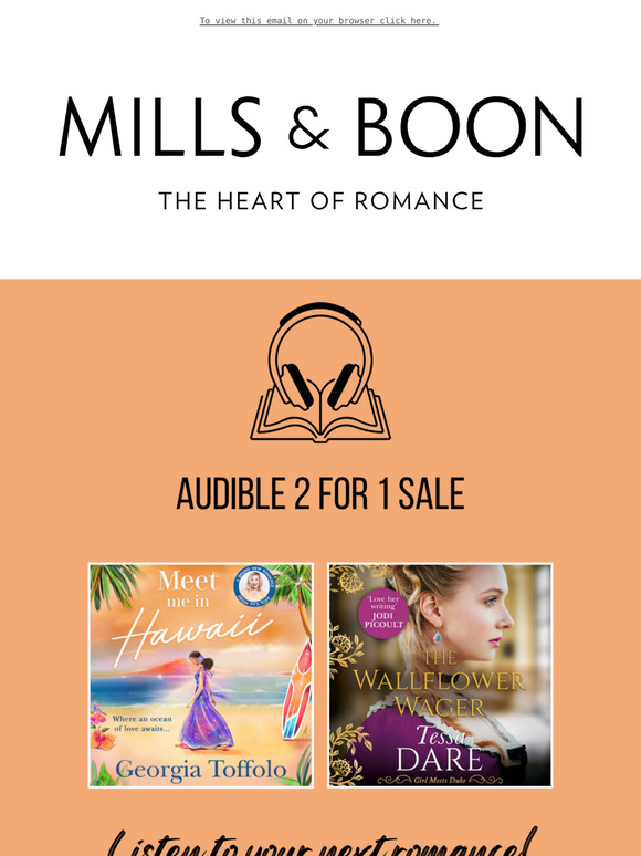Listen to your next romance and save! 🎧