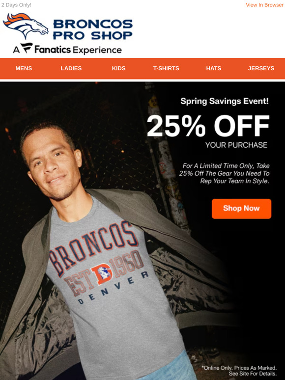25% Off To Freshen Your Fan Gear