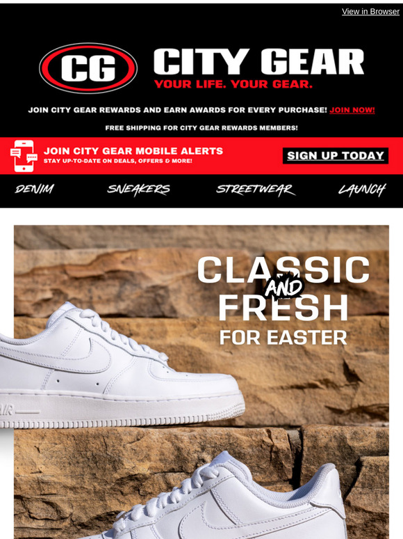 city gear air force ones