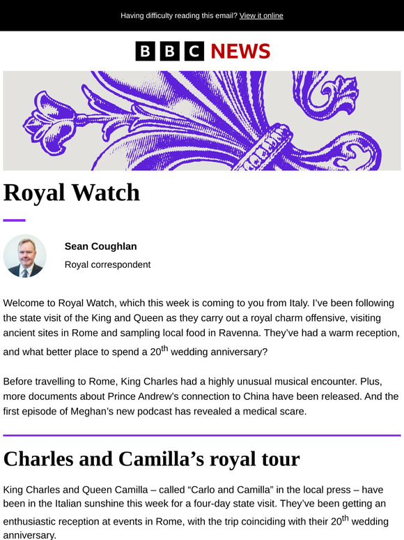 Royal Watch: ‘Carlo and Camilla’ charm Italy