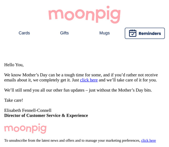 Would you rather skip Mother's Day emails?