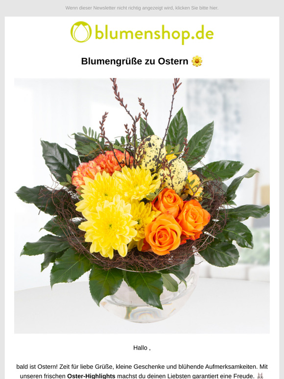 Verschicke Blumengrüße zu Ostern, ! 🌼