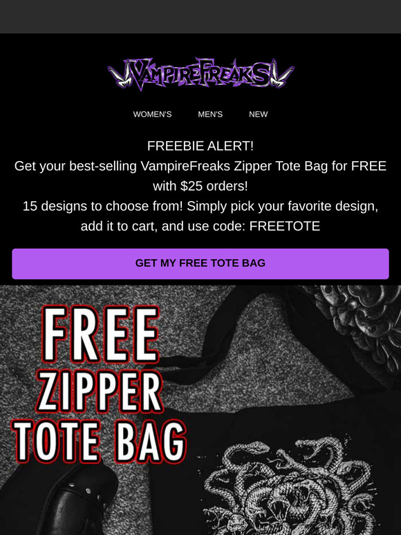You get a FREE Tote Bag!