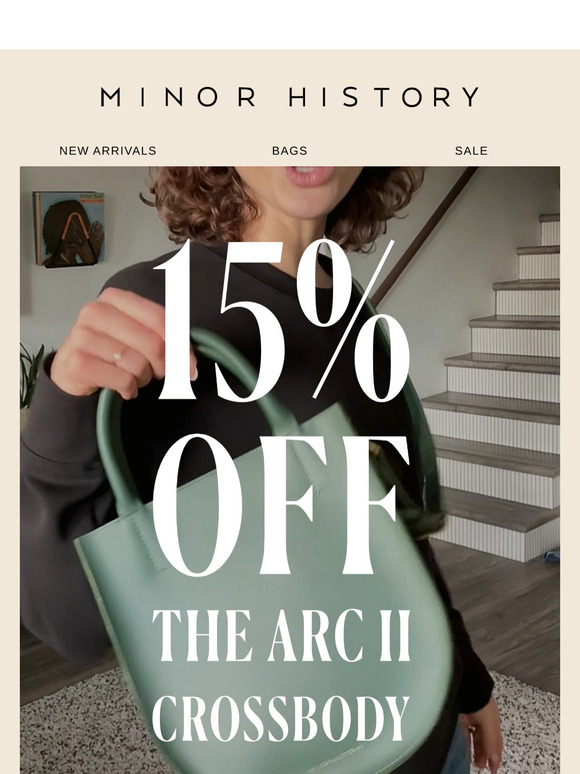 Arc II Crossbody: 15% Off For You