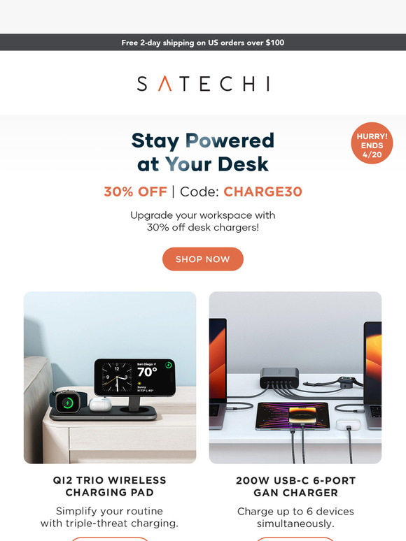 Hey, Power Up Your Desk: 30% Off Charging Essentials ⚡