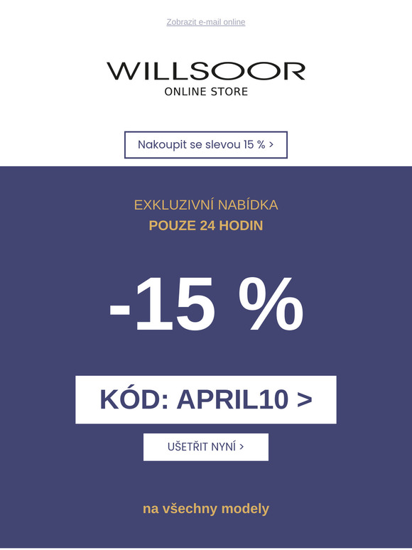 15% sleva pouze dnes! 🛍️