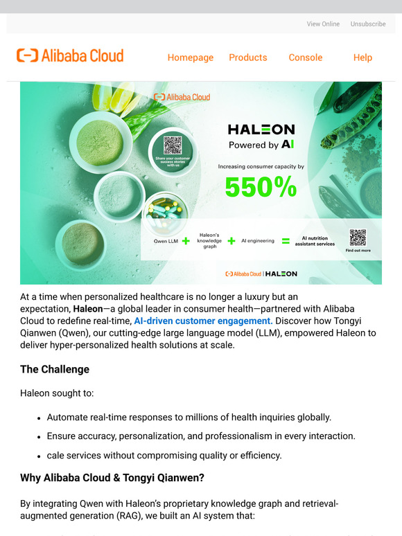 ⭐️Transform Healthcare Engagement with AI: Haleon’s Success Using Alibaba Cloud’s Tongyi Qianwen