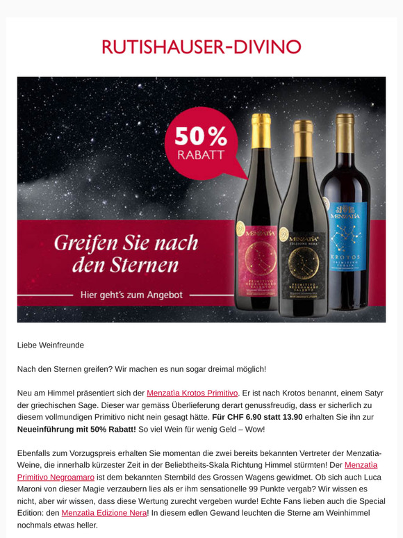 Neu! -50% auf Primitivo!
