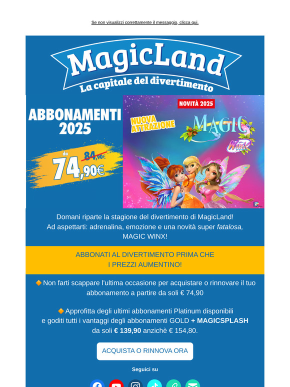 Abbonamenti: last call!