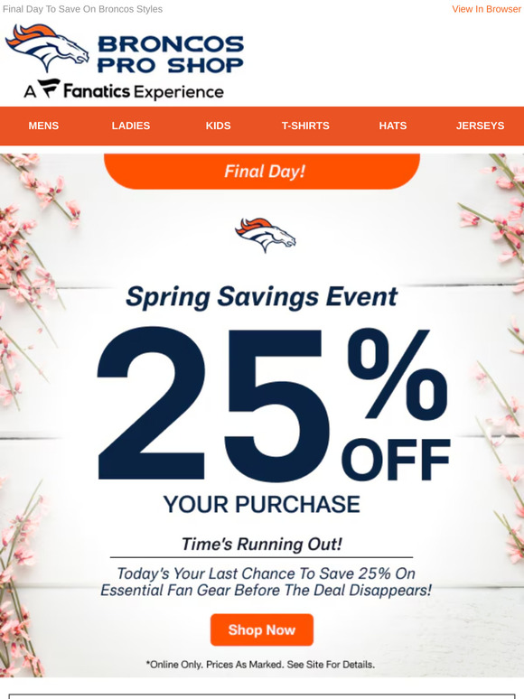 Countdown's On >> 25% Off Spring Savings Ends Tonight