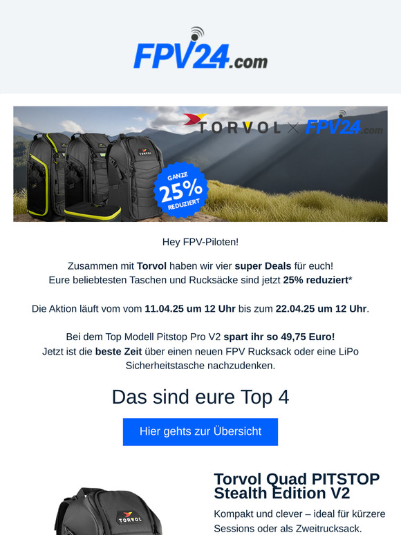 ⏳ Nur für kurze Zeit: 25 % auf Torvol Bestseller!