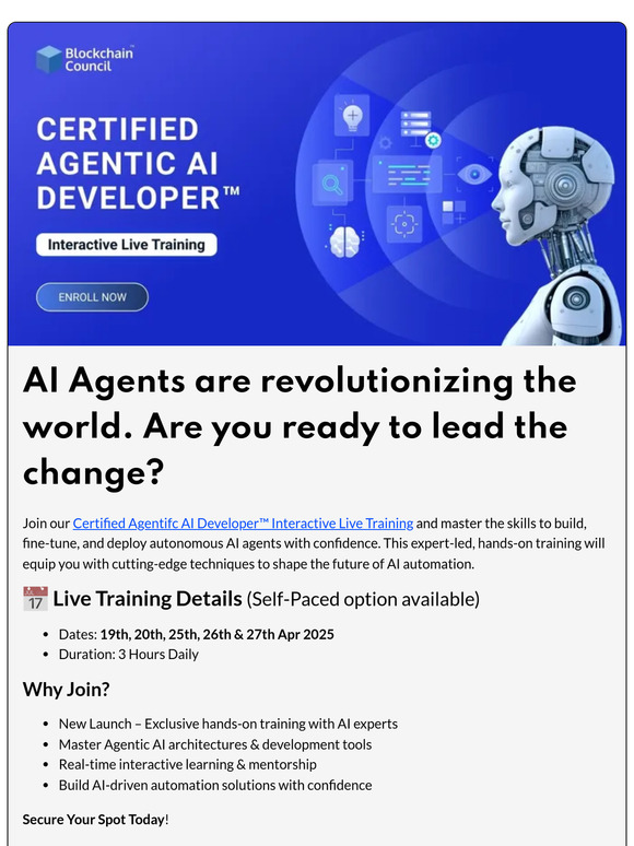 🧠 AI Agent Skills = Future-Ready Career – Learn Live