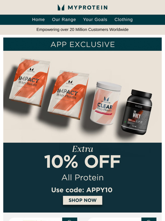 🔥 EXTRA 10% OFF Protein!