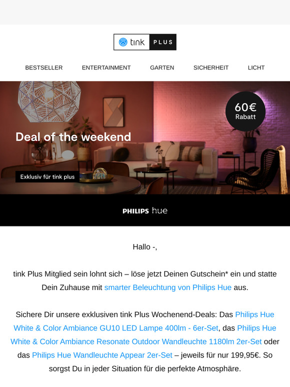 💡 Exklusiv für tink Plus: Deal of the Weekend