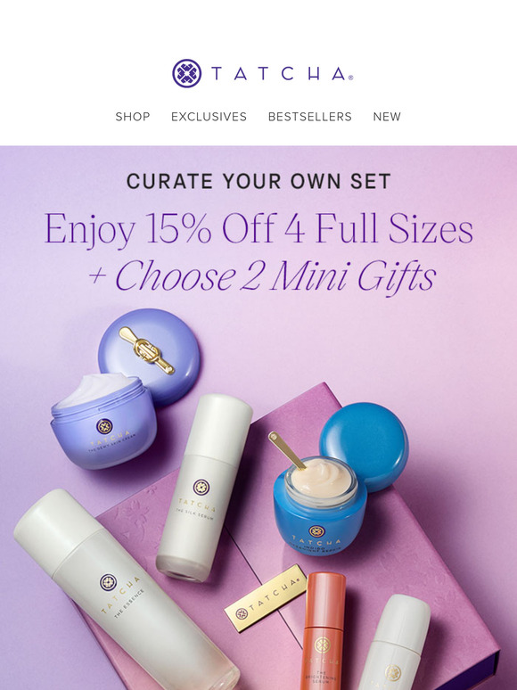 Enjoy 15% off 4 full sizes + get 2 minis, on us