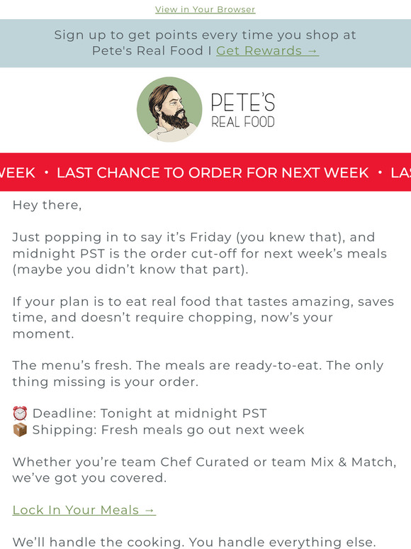This is your “don’t miss the fridge magic” email